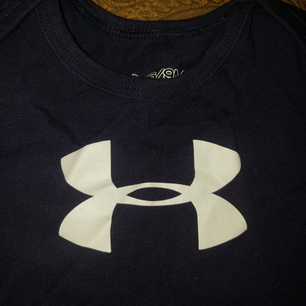 6-9 months  Navy Blue Under Armour Onesie/Bodysuit